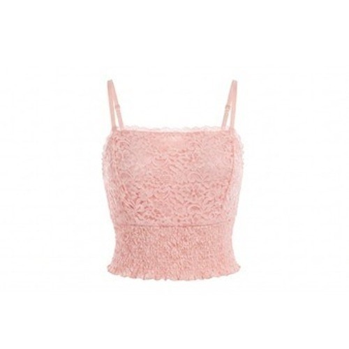 Torrid Lace Floral Tank Top Women 3x Pink Square Neck Smocked Crop Feminine